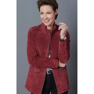 Damart Authentic Suede Zip Up Jacket, UK 18